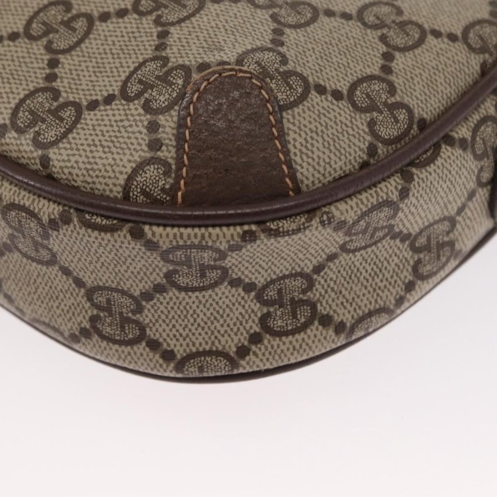 Authentic GUCCI GG Supreme Web Sherry Line Bag PVC Beige Gold 156 02 066 - Picture 5 of 16